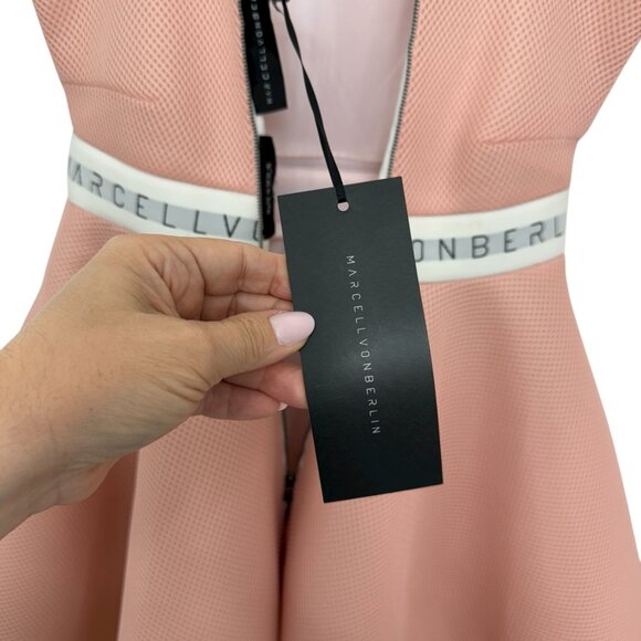 NWT Marcell Von Berlin Neoprene Blush Rose Prom Homecoming Dress Women's sz 6 - Picture 8 of 12